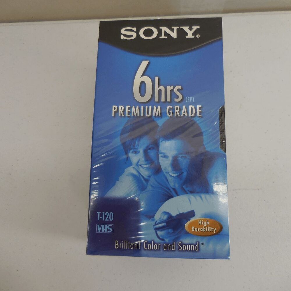 Sony T-120VL VHS Tapes 6HR Premium Grade 4 NEW Factory Sealed